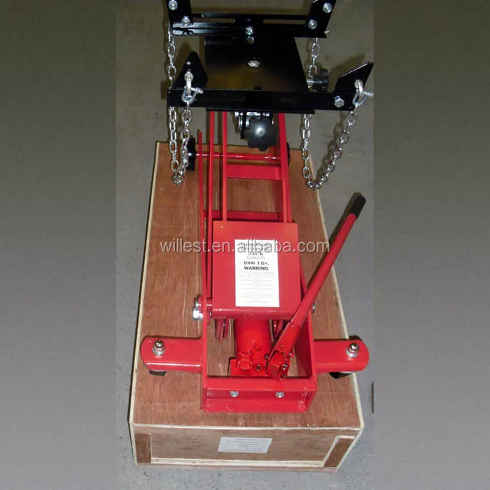 Low position car hydraulic floor trolley jack HUTZ 0.5 ton low profile transmission jack TJ05FH01 single stage car gearbox jack