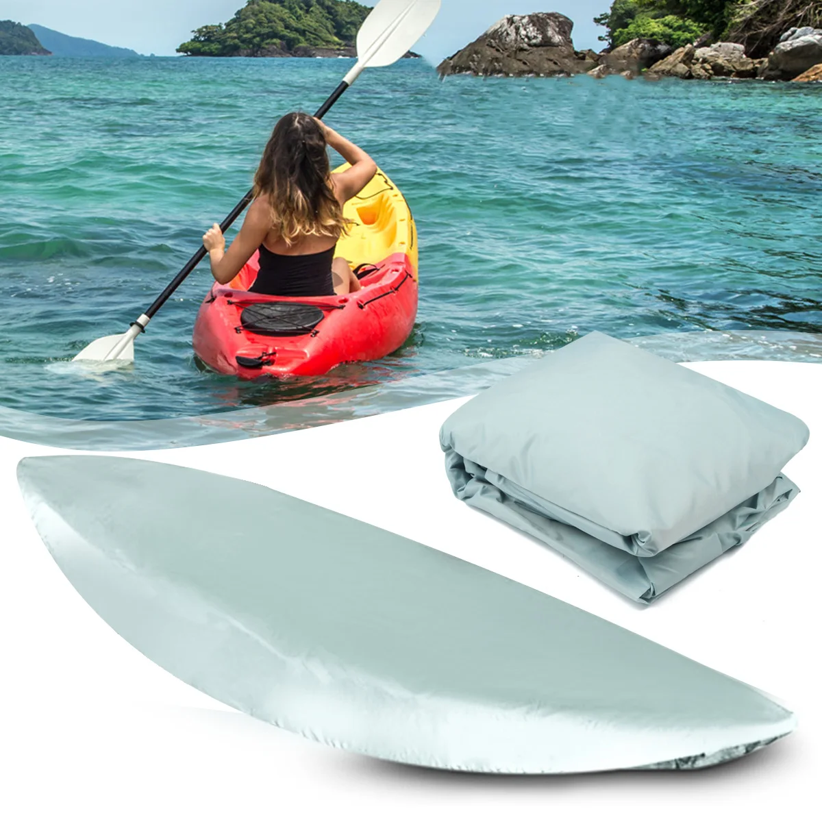 Waterproof Polyester Taffeta Storage Dust proof Canoe Kayak Inflatable Boat Cover