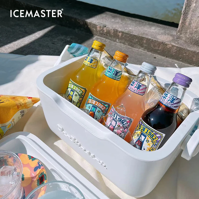 Пластиковый компактный портативный кулер для льда IceMaster 21QT