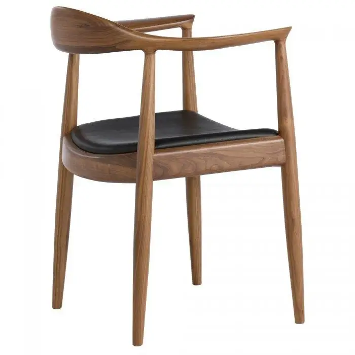 Деревянные стулья с кожаной подушкой Кеннеди подлокотник стул для встречи и конференции