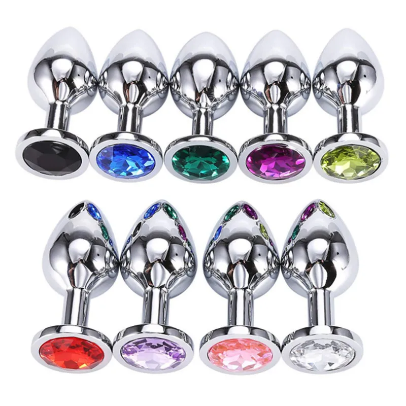 female Butt Plug Anal, Bead Anus Dilator Anal Toys Metal Anal Plug with Crystal Jewelry Smooth Touch Men Women/