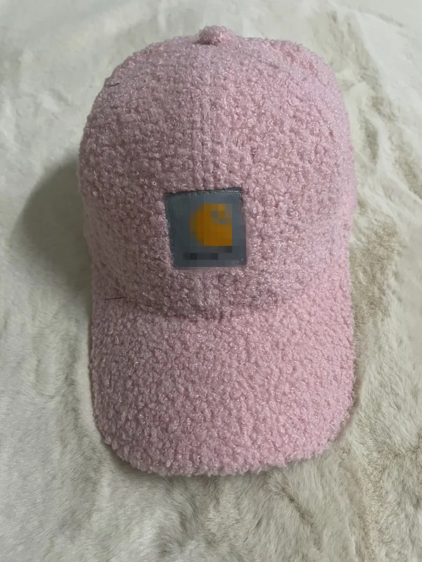 Trendy Famous Brand Cloth Label Lambswool 6-Panel Hat Baseball Solid Color Caps Sport Hats for Women