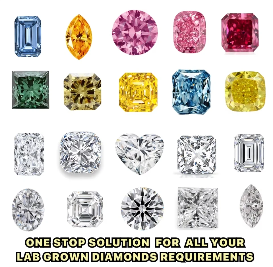 Wholesale price 2*3mm - 5*7 mmranging from DEF VS lab-grown diamond in oval shape like rice grains