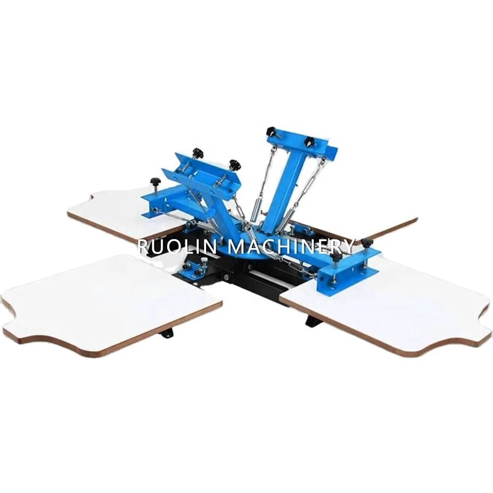 4 Station 4 color garments screen printing machine press screen printing machine screen printing machine t shirt
