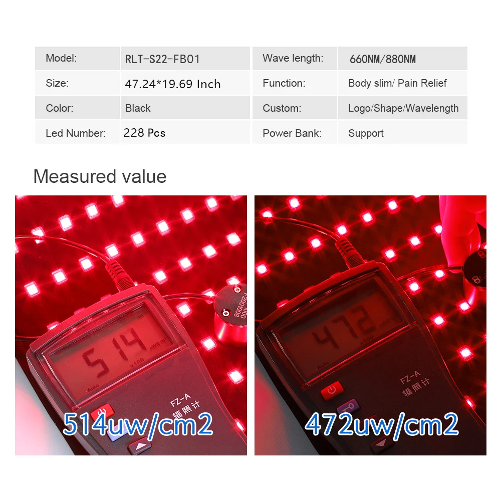 DGYAO Bed Led Mask Facial Light Belt Blanket Red Light Led Light Therapy Machine Red Near Infrared Pain Relief