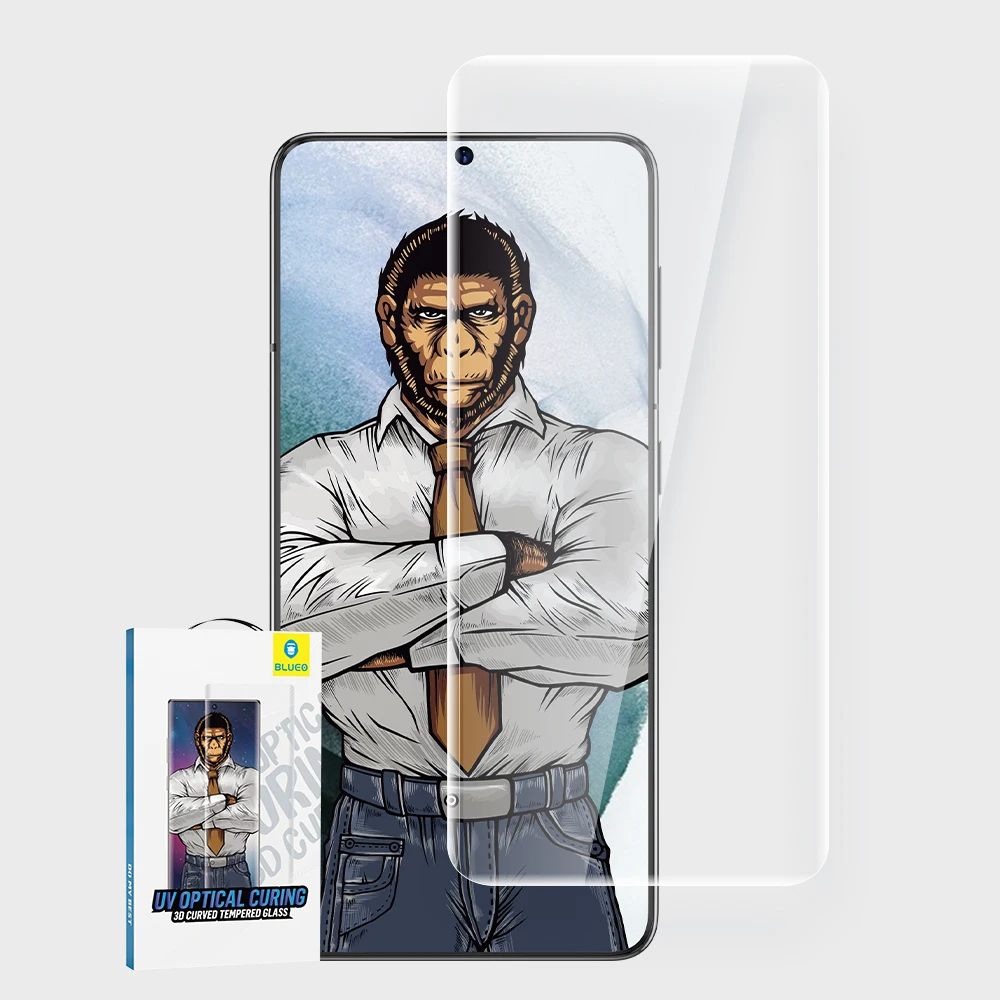 Blueo No hurt the skin UV Glue Screen Protector Tempered Glass Liquid Film For Samsung Note 8 9 S10 S9 S8 Plus s9plus s10plus S7