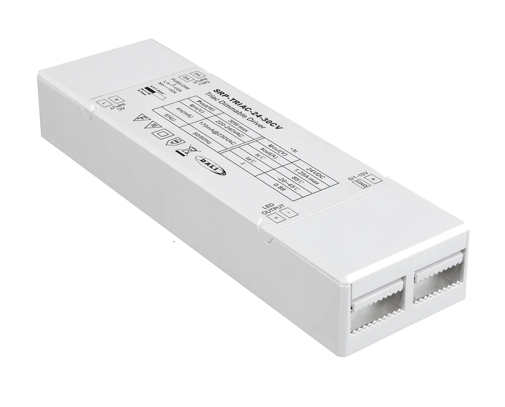30W DALI/Push+Triac+0/1-10V LED Driver 4 IN 1 Constant Voltage Dimmable Driver DALI-2 Interface DT6