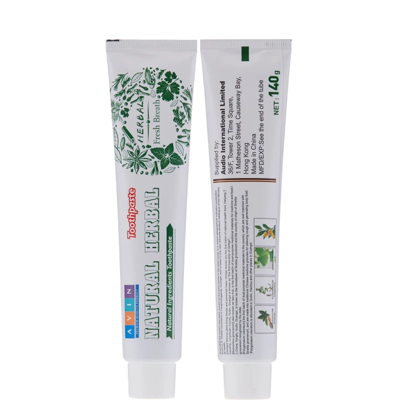 Wholesale Custom Private Label Fluoride Free Fresh Breath Natural Organic Herbal Toothpaste Manufacturer