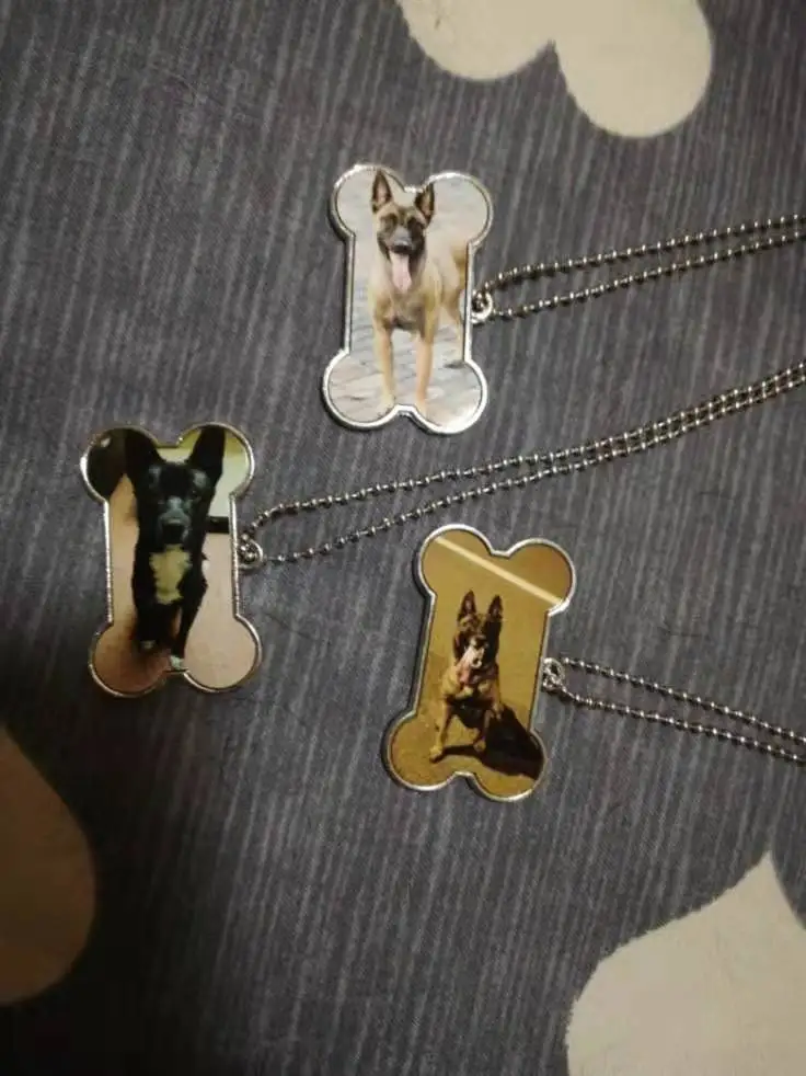 Hot sale sublimation blank dog tag two side printable with aluminum plate insert