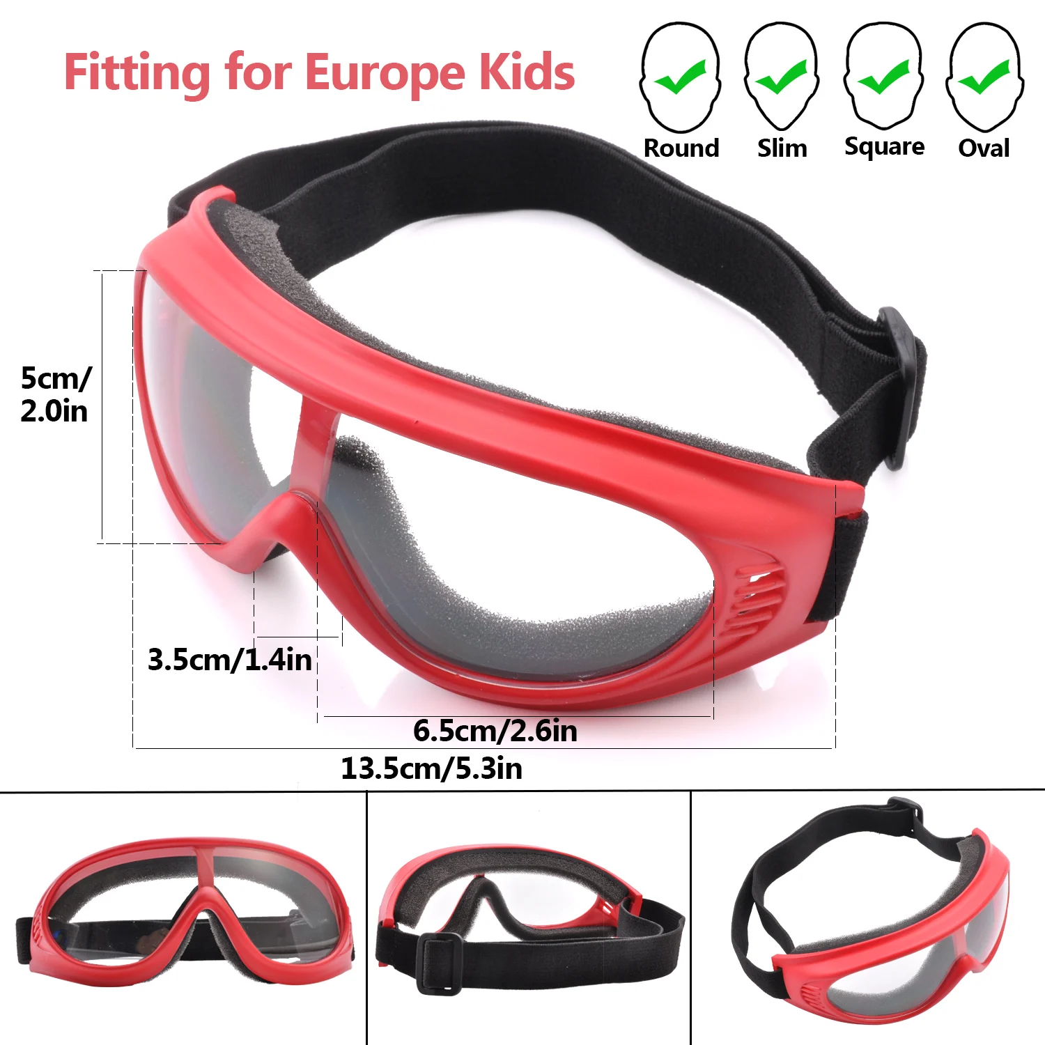 
SAFEYEAR Red Color Child Anti-blue high quality Safety glasses 