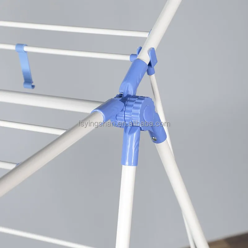 Wall Mounted Double-Tier Metal Clothes Dryer Easy Retractable Iron Laundry Rack Home Space-Saving Foldable Design Cleaning
