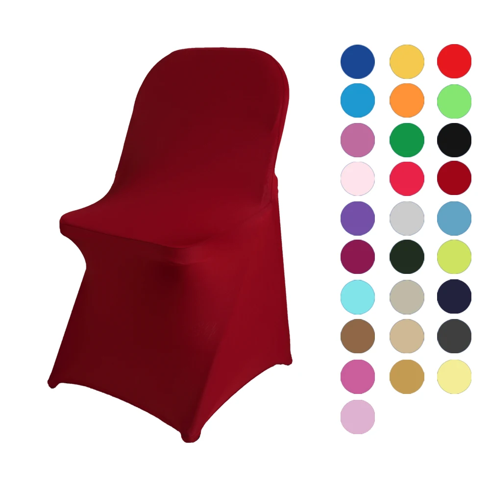 
Big sale Spandex White Red Folding Chair Cover for wedding Party Events 