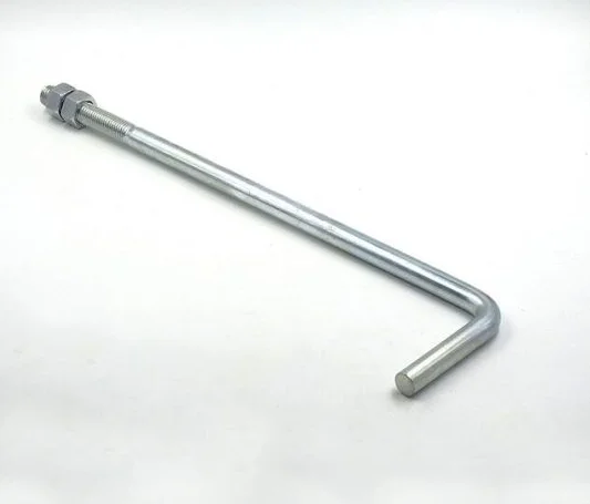 M24 Anchor bolt L Type  Hook Bolt with Square Nuts