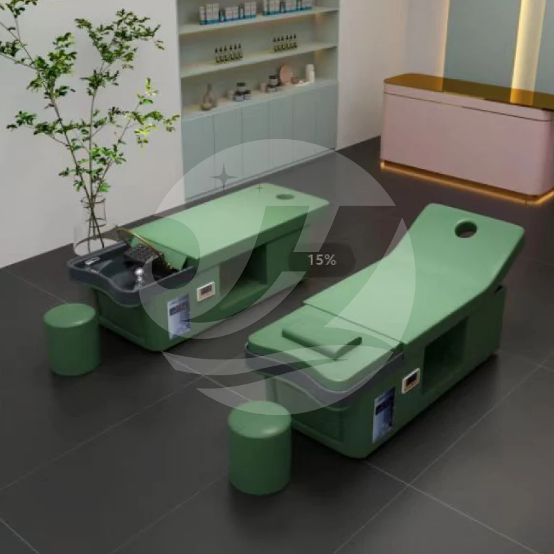 Electric custom water tank spa head bed hair salon washing hair spa head shower shampoo bowl bed therapy treatment bed