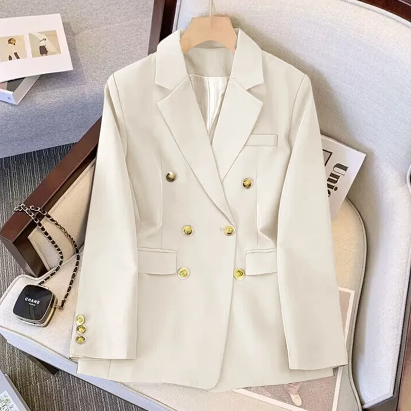 2023 Wholesale New Fashion Trendsetter Breasted Trim Suit Women Loose Casual Coat Female Button Office Suit Blazer
