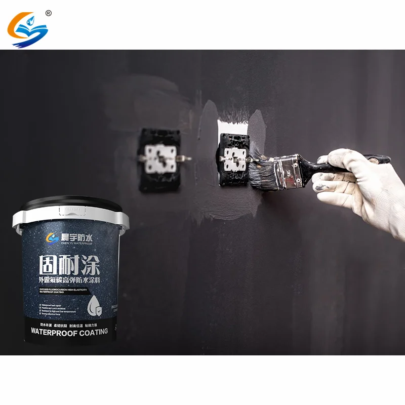 Polymer Cement Based Thick Elastomeric Waterproof Rubber Outdoor Concrete Roofing Roof Wall Water Insulation Coating Paint