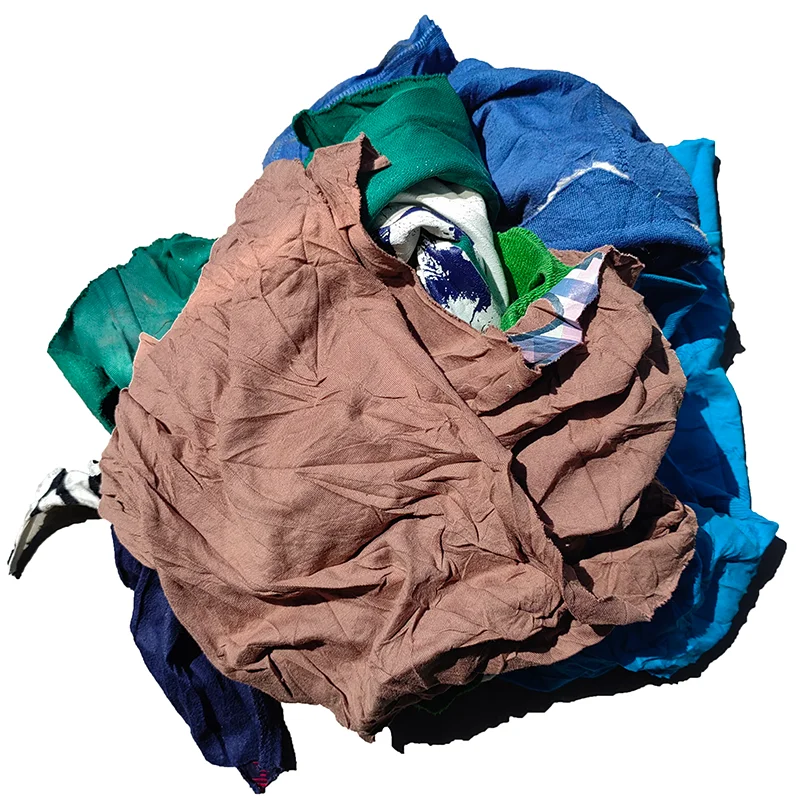 100% recycled Wiping Cloth Used Cotton Textile Waste Cotton Wiping Rags 100kg Bag Wiping Rags tshirt rags