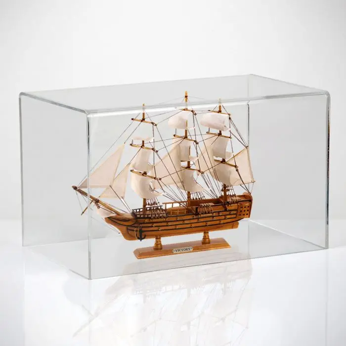 Clear plexiglass acrylic model display box acrylic display case for boat model