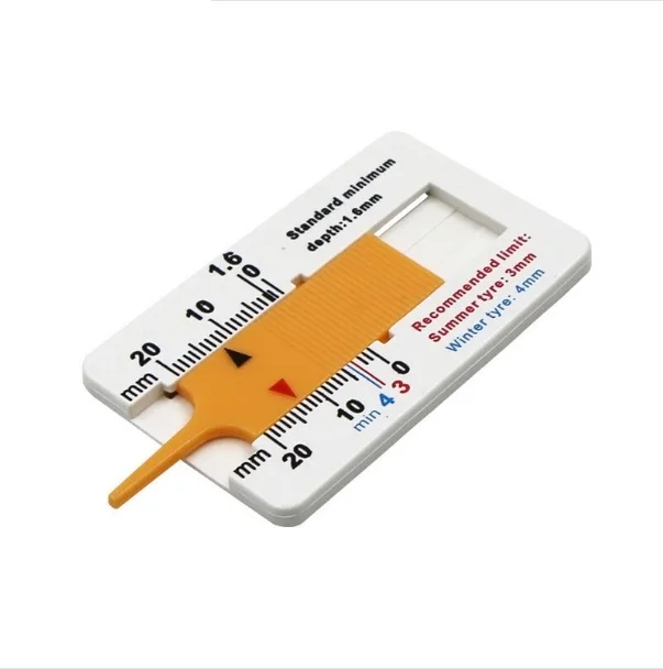Vernier depth caliper, tire pattern depth gauge, tire pattern depth gauge  portable plastic tire pattern depth gauge 0-20MM
