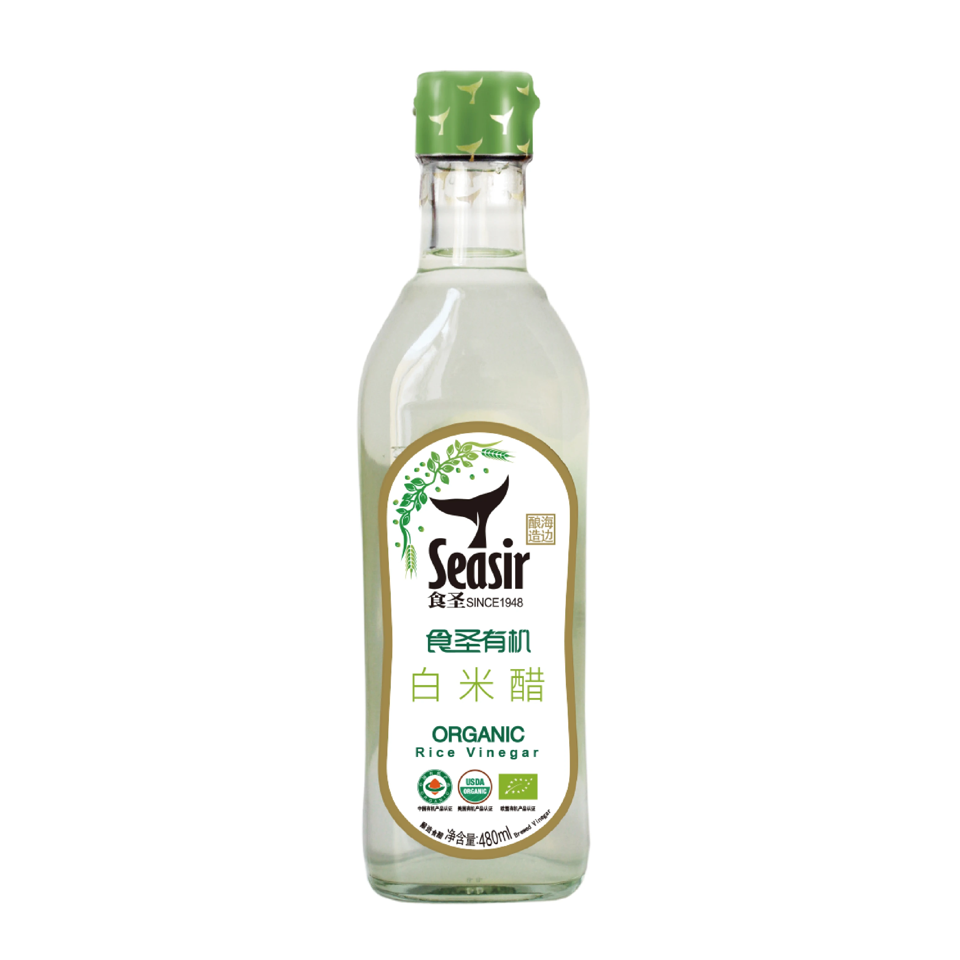 HACCP Natural Fermented Brewed Organic Rice Vinegar  Bulk White Rice Vinegar 500ML 5% acidity White Vinegar
