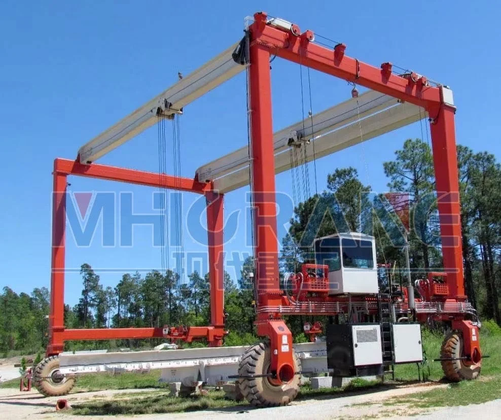 20 + 20 т двойной луч резиновые устал козлового крана