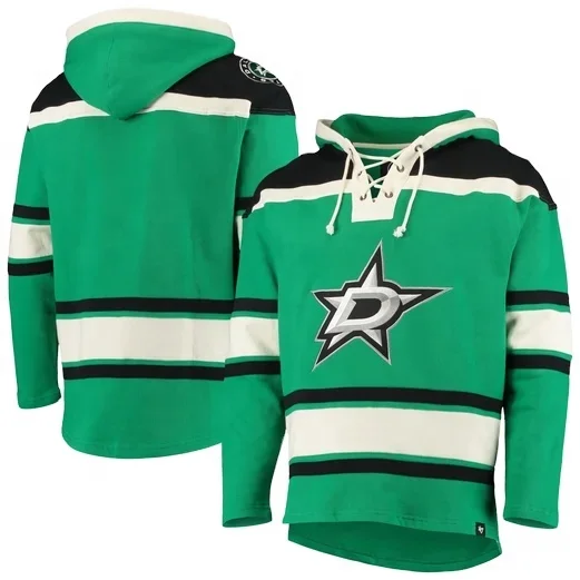 custom hockey jerseys Stars Superior Lacer Pullover Hoodie high quality hockey jersey custom ice hoodie