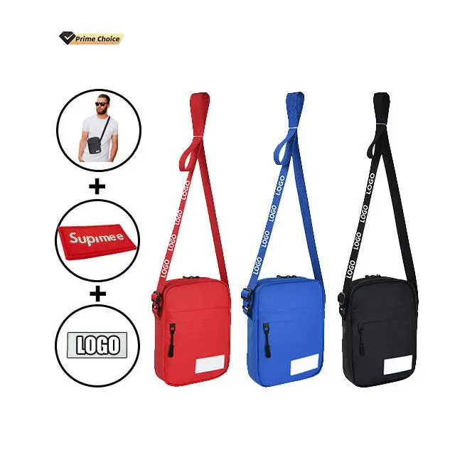BSCI custom  nylon unisex Outdoor leisure purses long strip sling small mini shoulder messenger bag for man bags cross body bag