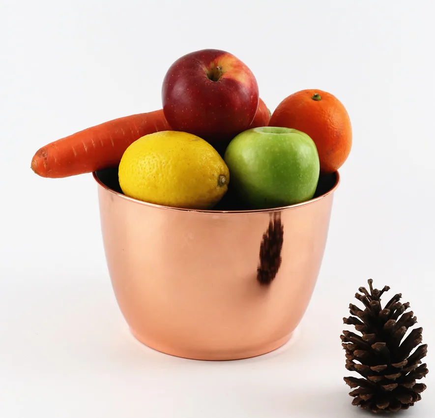 New unique metal restaurant cook tool stainless steel cookware sets mixing copper egg bowl for cake with color coated