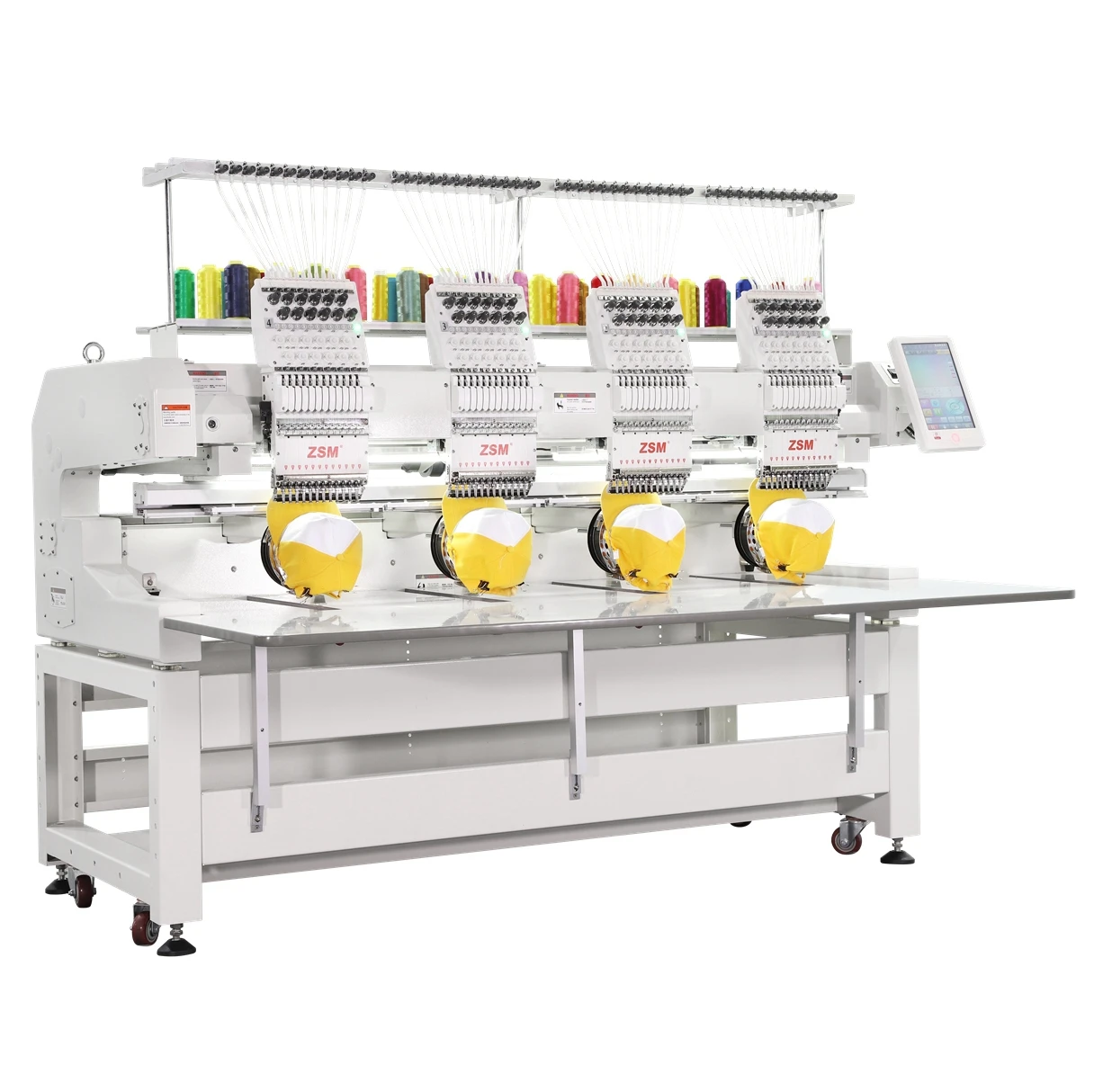 Многофункциональная вышивальная машина с четырьмя головками высокоскоростная плоскими для футболок компьютер