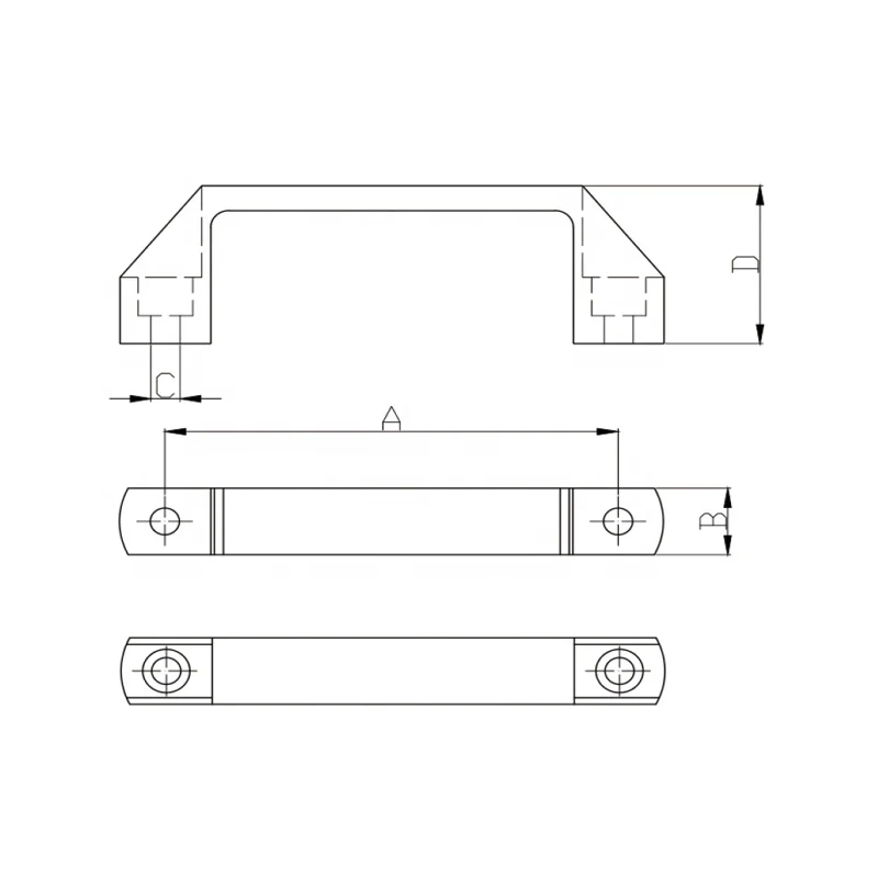 
Industrial Alu Alloy Door Handle Square Bridge Cabinet Handle 