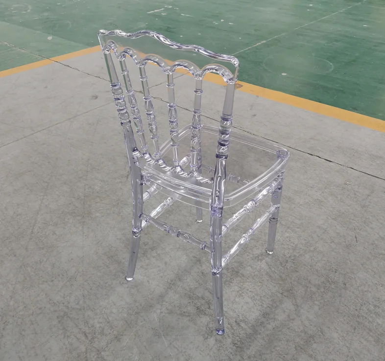 Unassembled Transparent Clear Color Resin Napoleon chair