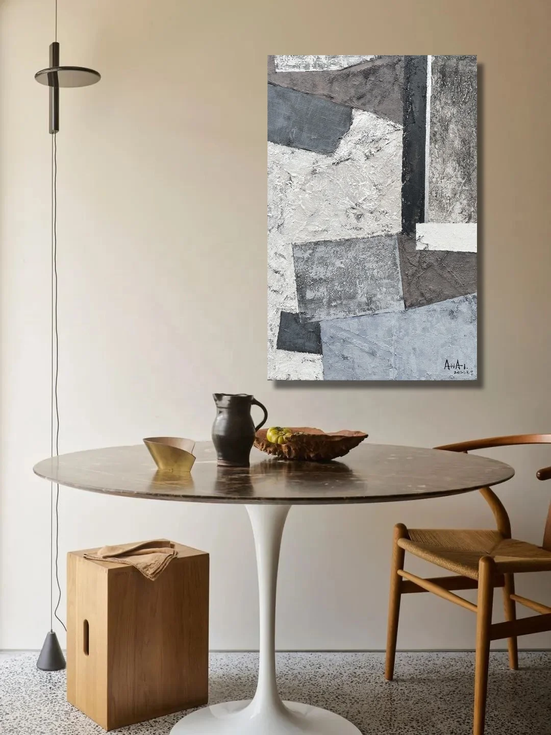 Newest Chinese Flamingo Modern Northern Europe Style Oil Painting on Canvas Home Decor Wall Art