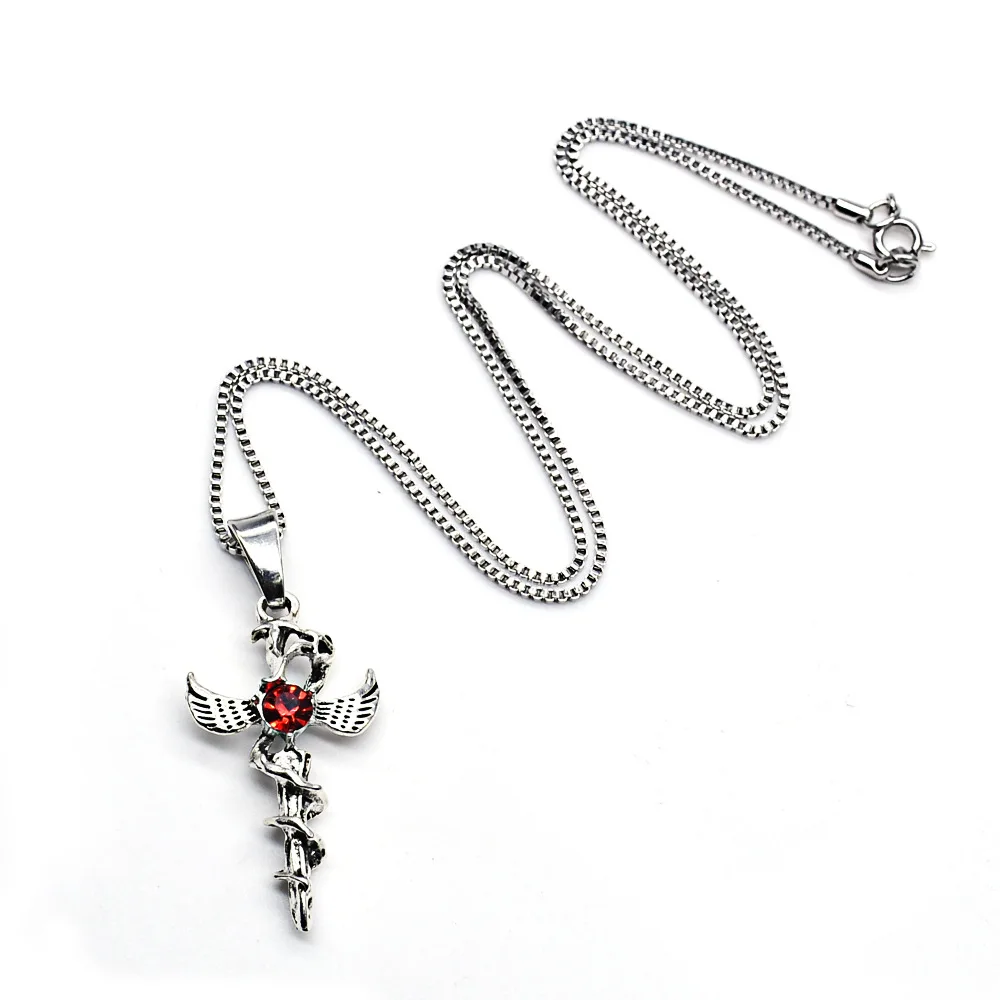 Модный Христианский Религиозный Угол Сердце Дневники вампира крест кулон ожерелье для мужчин женщин