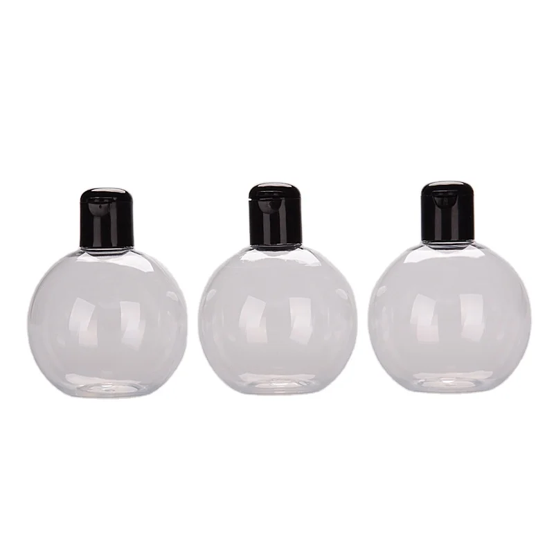 Empty Food Grade 300ml PET Plastic Juice Bottle Popular Ball Shape Jelly Bottle Wholesaler