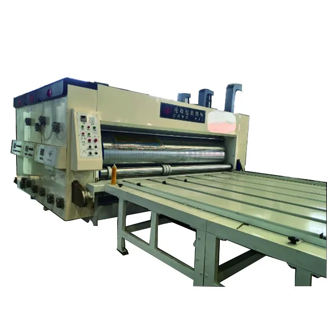 Hot Sale in stock Semi Automatic 2 Color die cutting Machine Chain Feeding Printer Slotter Die Cutter Machine