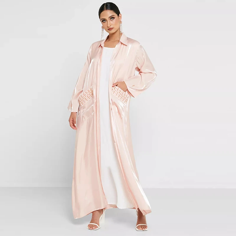 Islamic T-Shirt Newest Simple Soft Muslim Dress Long Sleeve Moroccan Style Caftan Abaya Turkish Clothing Jubah Ikaf