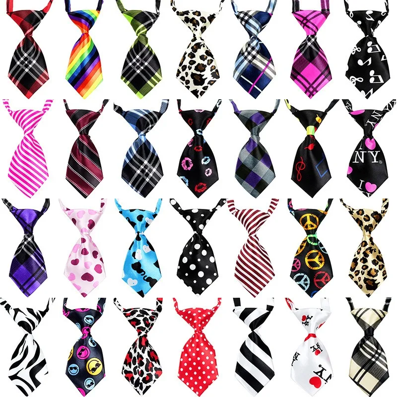 Wholesale custom pet supplies popular Striped solid Formal Neck Tie Party Cat Dog Collar Pet Bow Tie