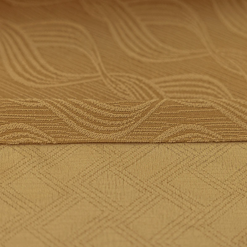 Luxury 100% Polyester Curtains Fabric and Materials Solid Color Jacquard Blackout Curtain Fabric for Home Decor