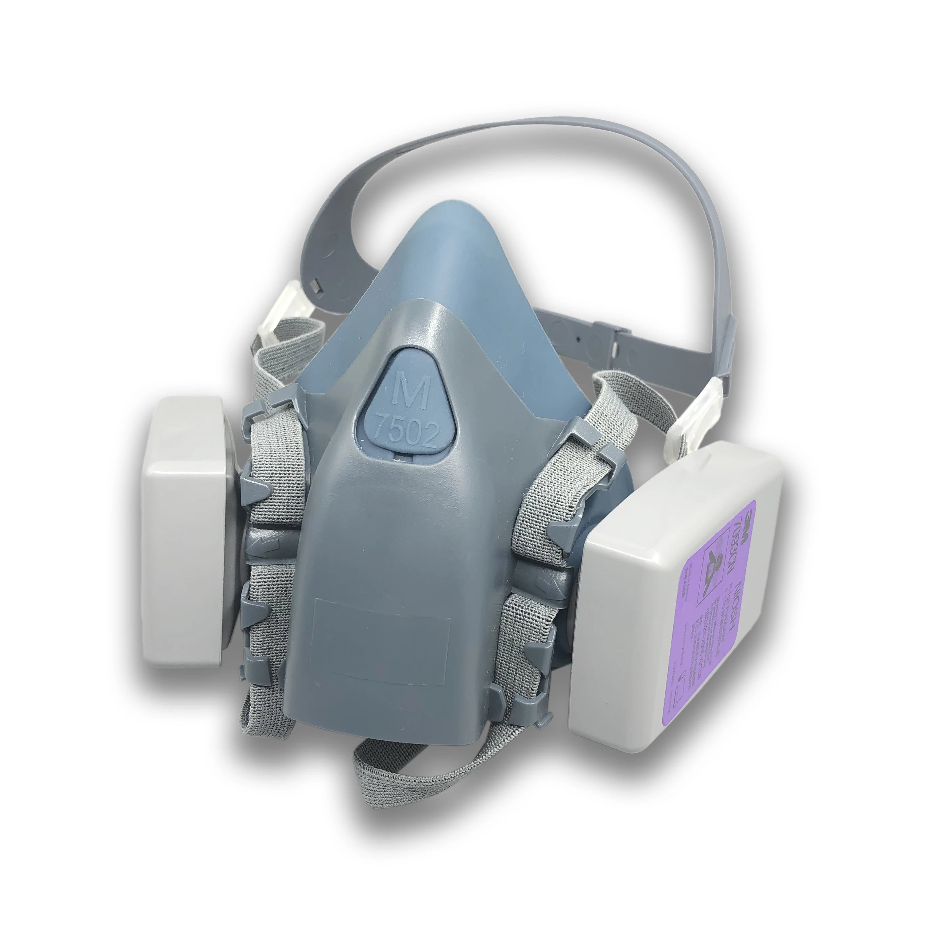 Best Quality Chemical Protective Double Respirator Silicon Dust Gas Mask With Double Filters For Dust Proof