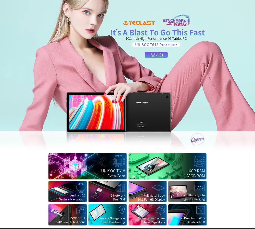 Teclast M40 10.1'' Tablet 1920x1200 4G Network UNISOC T618 Octa Core 6GB RAM 128GB ROM Tablets PC Android 10 Dual Wifi Type-C.jpg