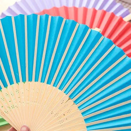 Vintage Style Silk Folding Fan Chinese Japanese Pattern Art Craft Gift Home Decoration Ornaments Dance Hand Fan