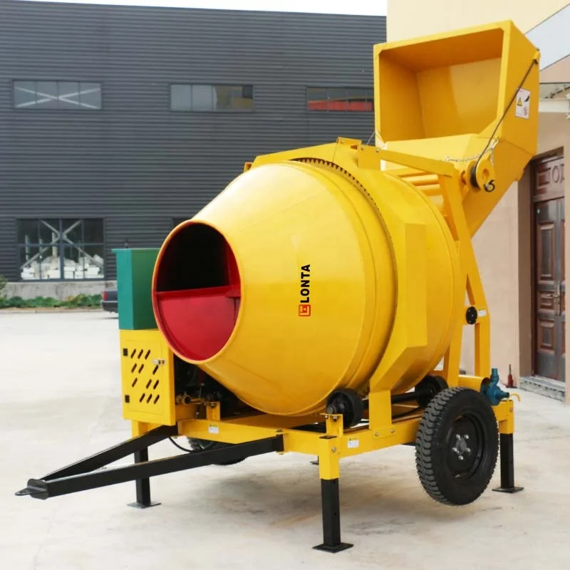 LONTA JZC350DEW 350L 2 Bags Self Loading Electric Diesel Engine Cement Concrete Mixer Machine For Sale Betonniere 350L