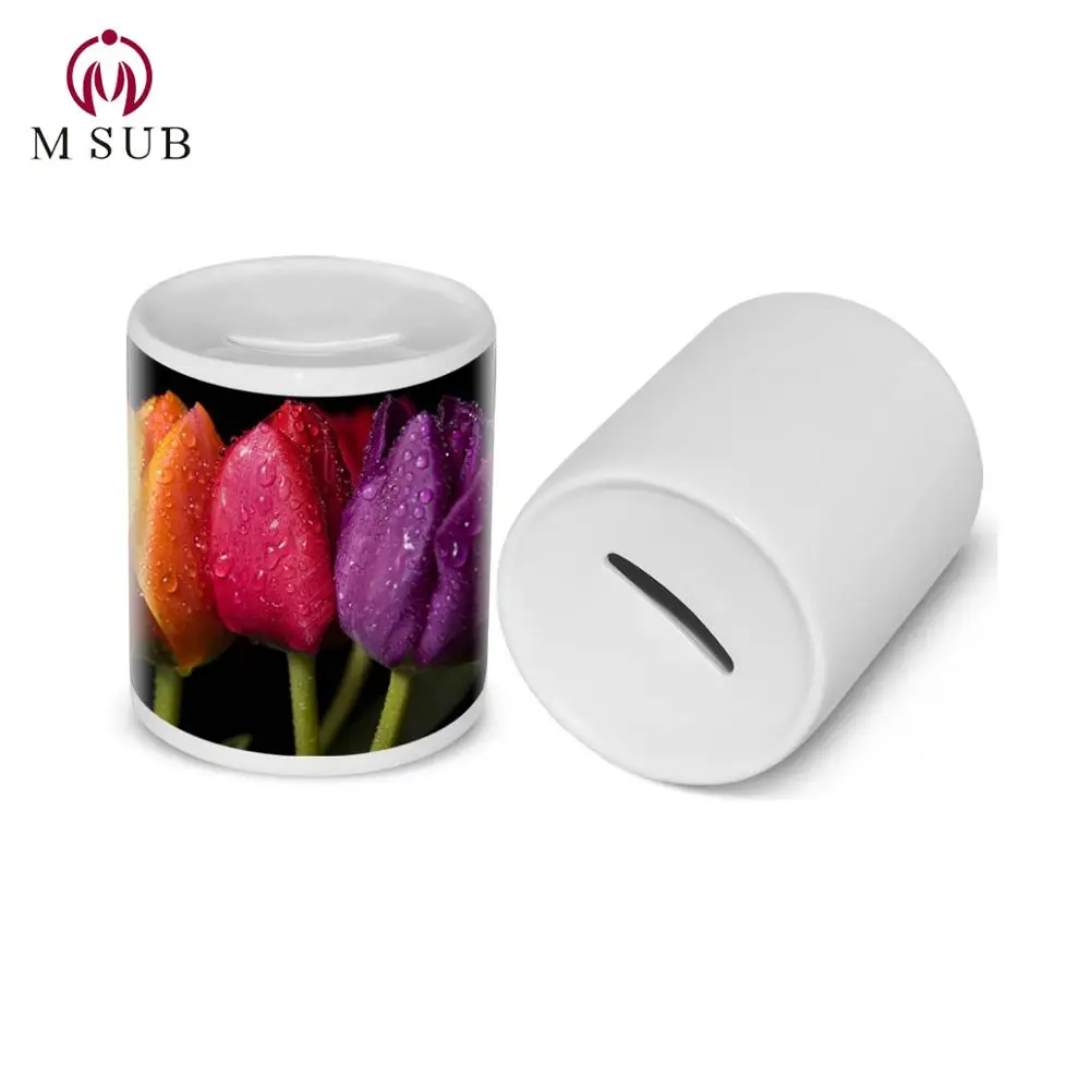
Dye sublimation supplies blank 11oz money box sublimation ceramic money box 