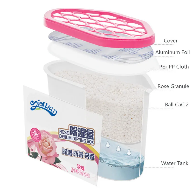 Household clothes green live disposable dehumidification moisture absorber hanging closet box for room