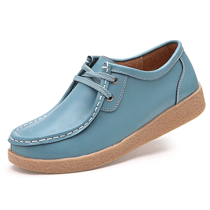 Wholesale Fashion Cheap Beautiful Ladies leather Shoes Women Flat Casual Shoes