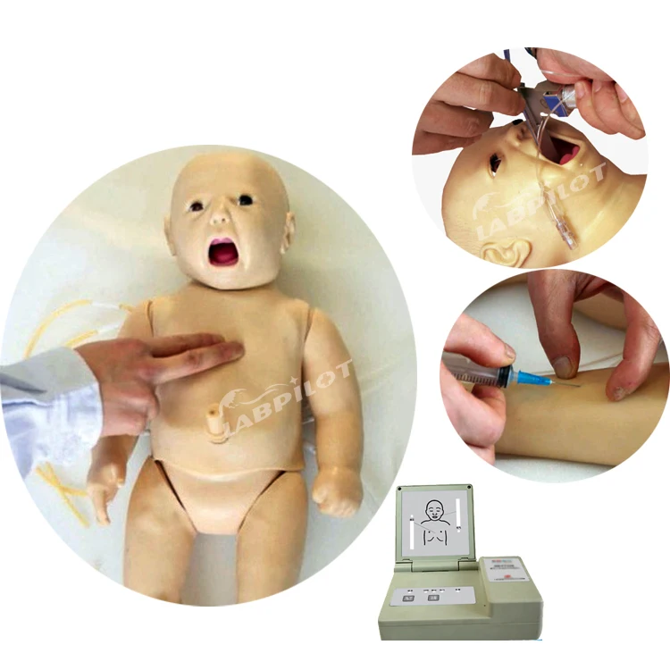 PALS манекен для новорожденных манекен, интубация кормления, реквизитотерапия, ЭКГ, тренировочный манекен для дефибрилляции
