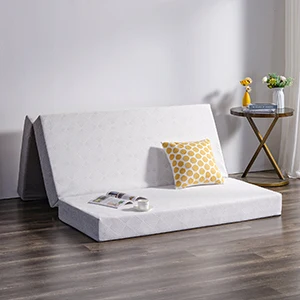 Inofia 15CM Tri-fold memory Foam Mattress, with Removable Cover, Foldable Easy Storage Sofa Bed and Floor Cushion