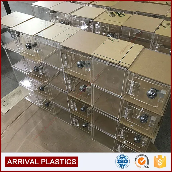 Custom OEM Lockable Plastic Plexiglass Charity Collection Donation Box Acrylic Charity Money Boxes for Donations