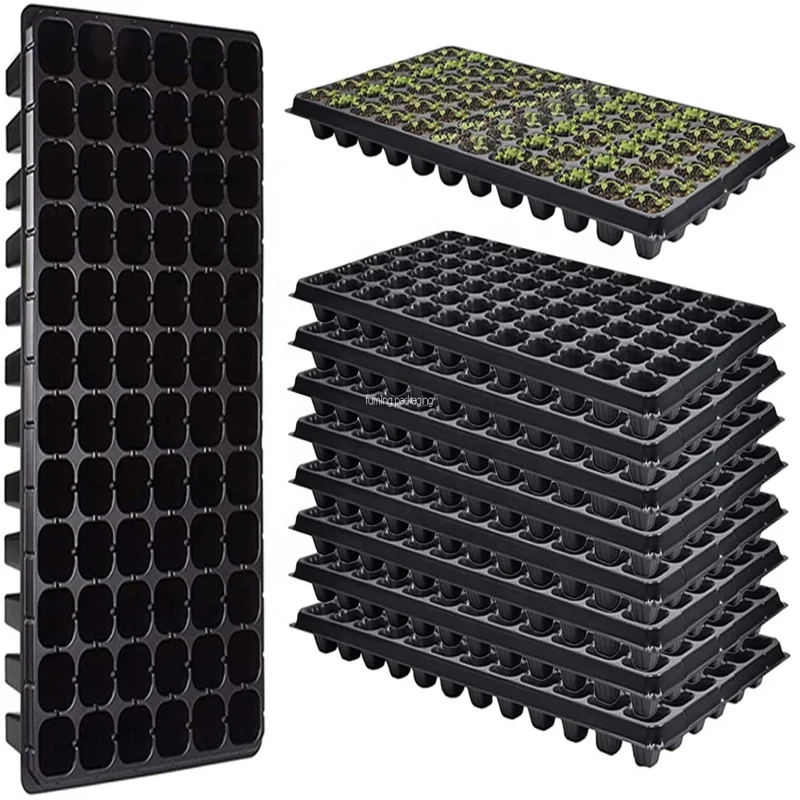 plant growing flat hydroponic plastic seed tray without holes
