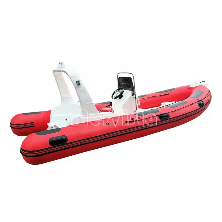 CE Europe Rowing Fiberglass Hull Inflatable Boat RIB520C Hypalon/PVC 8Capacity for sale